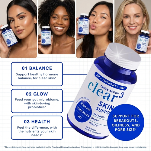 Clear Your Skin with DIM, Probiotics & Zinc