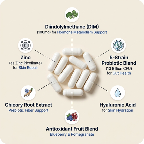 Clear Your Skin with DIM, Probiotics & Zinc