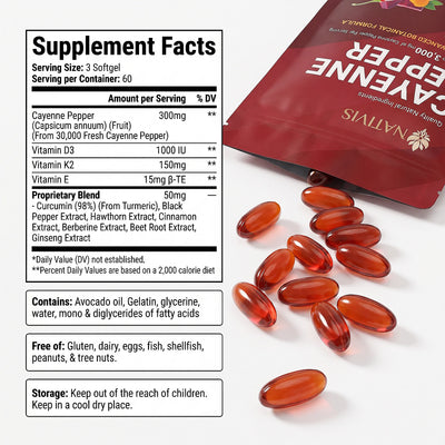 Cayenne Pepper — Circulation Support Softgels